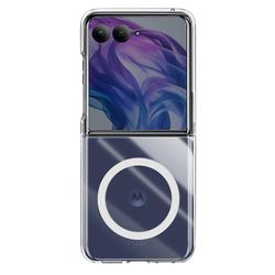 Avizar MagSafe-kotelo Motorola Razr 60 Ultralle, polykarbonaatista valmistettu silikonigeeli, sienna Läpinäkyvä