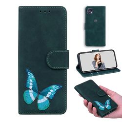 Etui til Motorola Moto G50 5g Butterfly Cover Premium Læder Magnetisk- Pink Grøn