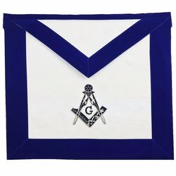 Bricks Masons Frimurerisk mester mason hånd broderet forklæde med firkantet kompas med g fløjl