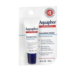 Aquaphor-huulten korjausvoideputken välitön helpotus, 0,35 oz (3 kpl pakkaus)