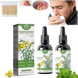 Dendrobium & Mullein Extrakt, 30 Ml/1 Fl.oz Växtbaserade Lunghälsoessens, Dendrobium & Mullein Extrakt Örtdroppar, Kraftfullt Lungstöd & Rengöring & R