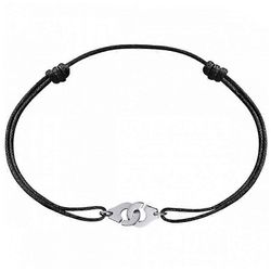 Hopeiset käsiraudat Kaulakoru narussa