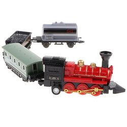 Sofirn Retro Alloy Train Toy Alloy Trykstøbning Retro Steam Train Pull Back Bil Sæt Børns Legetøj Gave-rød