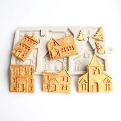 Liltop Chokolade Skimmel juletræ Slot Xmas Fondant Cake Mold
