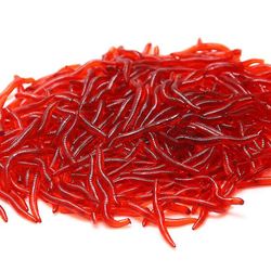 Naturtro rød orm blød lokke regnorm 100pcs red3.5cm