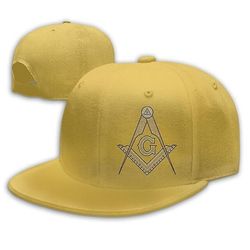 Bricks Masons Kompas & firkant g frimurersymbol baseball kasket Gul One