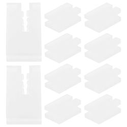 10 kpl teräslevypatterien koukkujen suojaholkit, levypatterikoukkujen suojakotelot Valkoinen 1.30X0.70X0.50CM