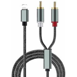 Apple til 2 RCA Lotus kabel - lydkabel til Iphone og mobiltelefon til forstærker