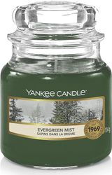 Yankee Candle Stor burk Doftljus Candlelit Cabin Alpin Julsamling Upp till 150 timmars brinntid Vintergrön dimma Evergreen Mist