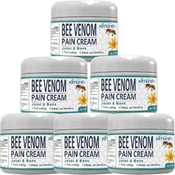 6X Bee Venom Pain And Bone Healing Cream, Bee Venom Pain Cream, New Zealand Bee Venom Cream, Bee Venom Gel Joint og Bone Therapy -LCL 6 stk.