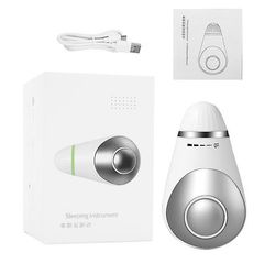 Ebox USB-opladning mikrostrømsinstrument til søvnhjælp - trykaflastning, hypnosemassager og afslapningsapparat Hvid