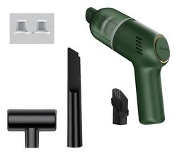 Handuo Lille håndholdt vakuum trådløs usb genopladelig støvsuger, nem at rengøre Mørk grøn no bag
