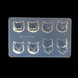 Estone Diy Nail Art Silikone Mold 3d Cat Kanin Wing Square Harpiks Mold smykker Tools 3