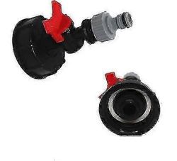 Heker 1000L IBC-vesisäiliöhana S60x6-sovitinventtiilillä ja 3/4 (vain hana) UUSI