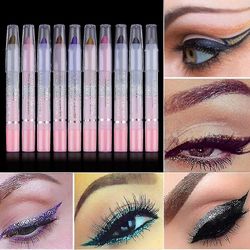 Unik 2in1 Lip Liner Eye Shadow Eyeliner Pen Blyant Makeup Kosmetisk Pen
