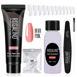 ROSALIND Extension Gel Polish Kit For manikyr Poly Nail Gel Set For Nail Building UV Builder Nail V