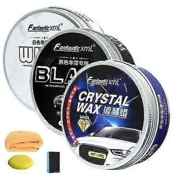 250g autovaha kiillotettu kristallipinnoitussarja kovakiiltoinen karnauba maalinhoitomaalisarja (musta - pyyhesieni)