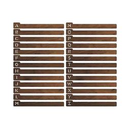 26kpl puiset levynjakajat, aakkoselliset vinyylilevyjen säilytysjakajat A-Z, tietueen haltijan järjestäjäoppaat Kuten