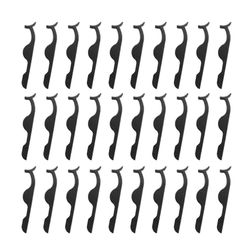 Liltop Falsk øjenvipper pincet klip makeup kosmetisk applikator Værktøj Sort 30PCS