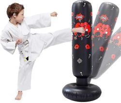 120cm nyrkkeilypallo, lasten puhallettava nyrkkeilysäkki, Instant Rebound Fitness nyrkkeilysäkki