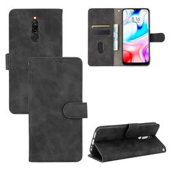 Etui til Xiaomi Redmi 8 Cover Premium læder med kortholder Flip Folio magnetisk etui Etui Coque - Sort