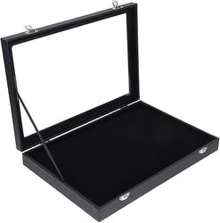 Brosje Oppbevaring Display Case Med Glass Top Pin Display Box smykker Box Organizer Stackable smykker skuff For Breastpin Brosje samleobjekter Svar...