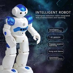 Hefansi Intelligent robot Multifunksjonell oppladbare barneleker Dancing fjernkontroll robot engelsk emballasje Teething leker for valper A