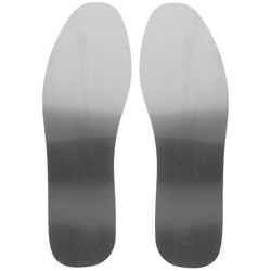 1 pari ruostumattomasta teräksestä valmistettuja pohjallisia kynsienkengän pohjalliset Pistonkestävät pohjalliset naisille Miehet Hopea 25.2X8.3CM