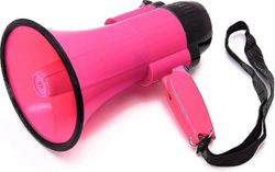 Kannettava megafoni Bullhorn (30 wattia) - sisäänrakennettu musiikki, säädettävä äänenvoimakkuus ja mukava hihna