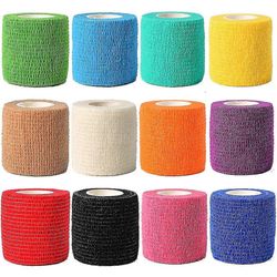 12kpl 1 X 5 jaardia | Itseliimautuva sidekääre, urheilullinen elastinen yhtenäinen side urheiluvammaan, rasitukseen, polveen ja ranteeseen, nilkan ...