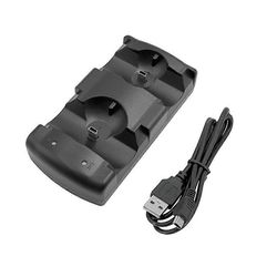 Playstation 3 -ohjaimen lataustelakan latausasema 2 in 1 led-valoilmaisimella, joka on yhteensopiva PlayStation Ps3/ move -ohjaimen kanssa