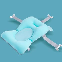 Huizhiwentong Baby Infant Badekar Pad Skridsikker luftpude flydende blød sædepude blå
