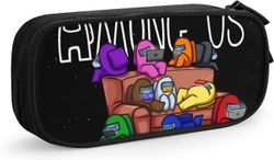 Kerota Among us kynäkotelo leveä lyijykynäpussi vetoketjulla koulutytöille pojille teini-ikäisille aikuisille kaikille-musta-1 SAOE010265 VÄRI One ...