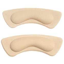 Liltop Sticky Stof Svamp Sko Back Heel insoles Pads Lineær Fod Beskyttelse Beige