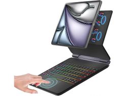 Werleo iPad Air 11 tuuman kotelo näppäimistöllä 2025 (M3) 2024 (M2), Magic Stand, 7-värinen taustavalaistu, ohjauslevy, Magic Keyboard -kotelo iPad...