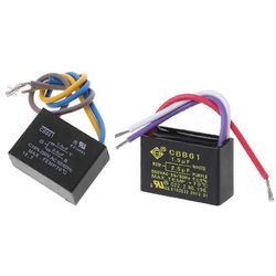 musta CBB61 1.5uF + 2.5uF 3 johtoa AC 250V 50/60Hz kondensaattori kattotuulettimelle