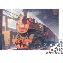 Vintage juna aikuisille hauska palapeli 1000 palan kodinsisustuslelu älyllinen peli koulutuspeli stressinlievitys tyyli-22 300 Piece