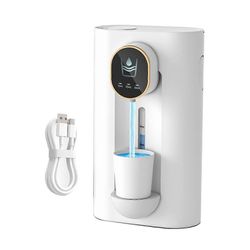 Suuveden annostelija kylpyhuoneeseen, 18,26 unssia (540 ml) kosketusvapaa automaattinen suuvesiannostelija magneetilla Valkoinen