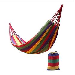 Premium Garden Camping Canvas Hængekøje Letvægts Hængeseng Udendørs Rejsegynge