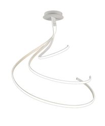 Inspired Lighting Inspireret Mantra - Nur WH - XL Semi Flush Ceiling 80W LED 3000K, 6200lm, Dimmable White, Frosted Akryl