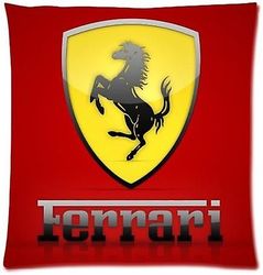 Kerota Ferrari S Prancing hevosen tyynyliinat Custom tyynyliina tyynynpäällinen 18 x 18 tuumaa kaksi sivua -pl5536 45x45cm