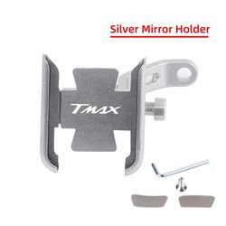 YAMAHA TMAX T MAX 500 530 TMAX530 TMAX500 DX/SX XP530 T MAX530 moottoripyörän ohjaustangon matkapuhelimen pidikkeen GPS-jalustan kiinnike | Silve...