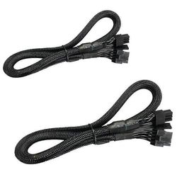2 kpl 8-nastaisesta 8-nastaiseen (6+2) Pcie Vga -syöttökaapeli flex Evga Supernova 650 750 850 1000 1600 200 Musta