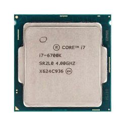 Core i7-6700K -suoritin - kanta LGA 1151 4 ydintä, 8 säiettä, 4,0 GHz, 8 Mt, L3-välimuisti, 91 W.