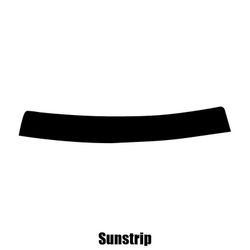 Window-Tint Sun Strip til Mercedes C-klasse Coupe - 2007 til 2012 pre-cut sunstrip 5% limo sort