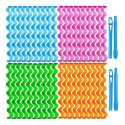 40 kpl Heatless Waves -kiharrin, ei lämpövaurioita aaltoilevat hiuskihartimet, joissa on 2 sarjaa muotoilukoukkuja,