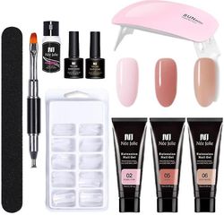 Mikasa Akryl Poly Extension Nail Gel Set Nail Extension Få indstillet Polygel Kit Nail Enhancement Gel Kit 3
