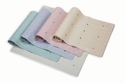 Blue Canyon Pink gummi bademåtte med suge kopper 34 cm x 74 cm