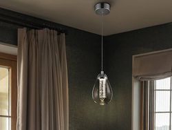 Schuller Lighting Taccia Integreret LED Krystal Loft Vedhæng Krom