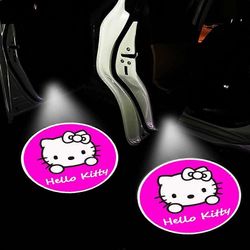 Ubiuo 2kpl Hello Kitty auton ovivaloille logoprojektori led langaton auton ovi varjovalot tervetuloa kohteliaisuusvalot kaikille automalleille